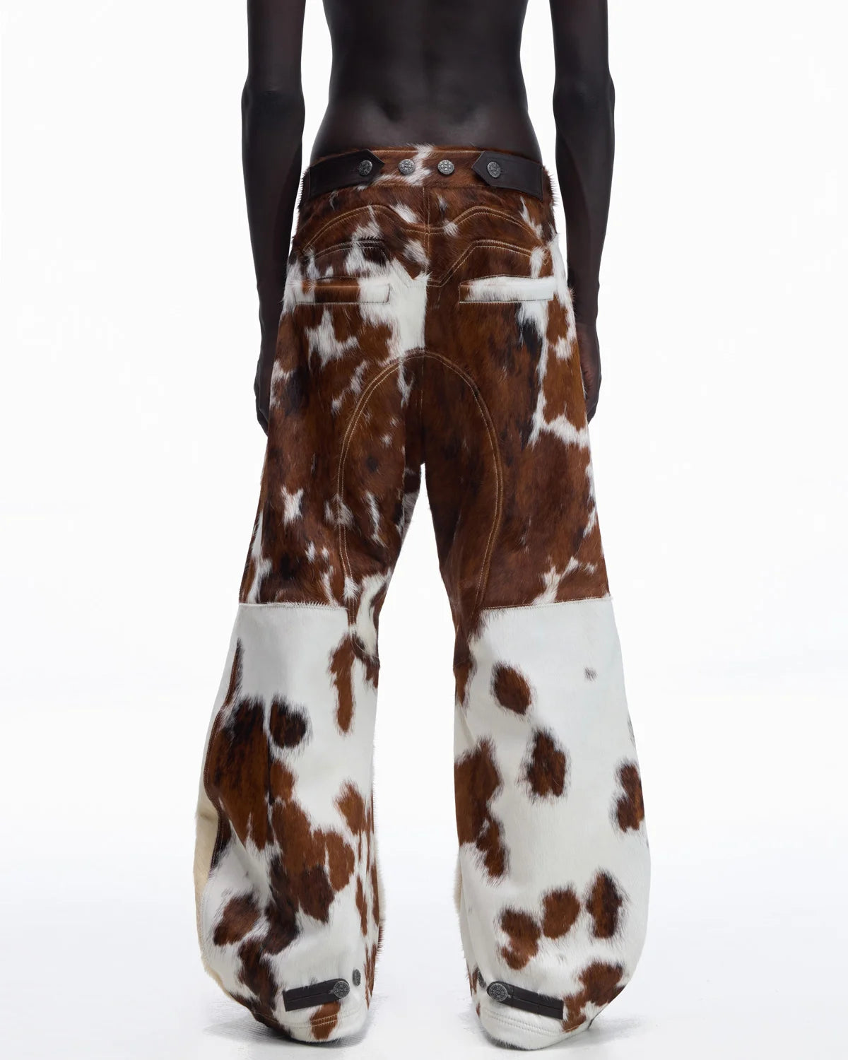 Personsoul Hair-On Cowhide Armor Curved Pants