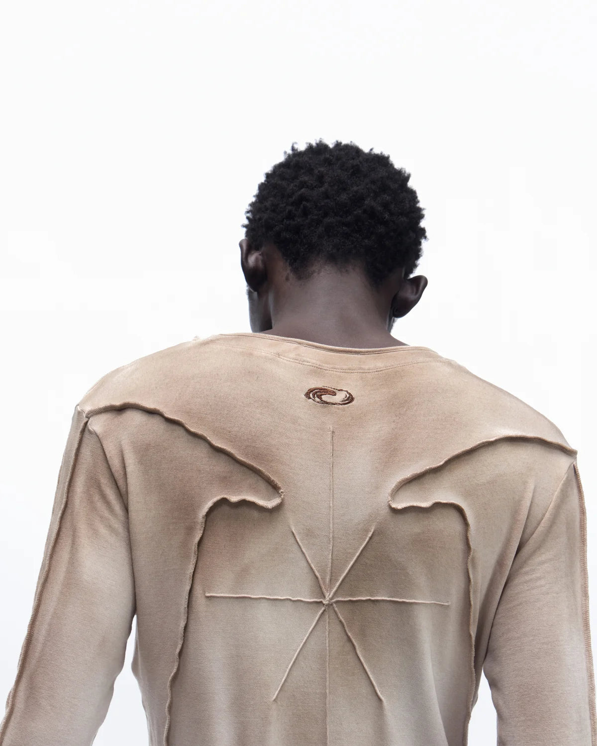 Personsoul Contrast Stitch Long Sleeve Top