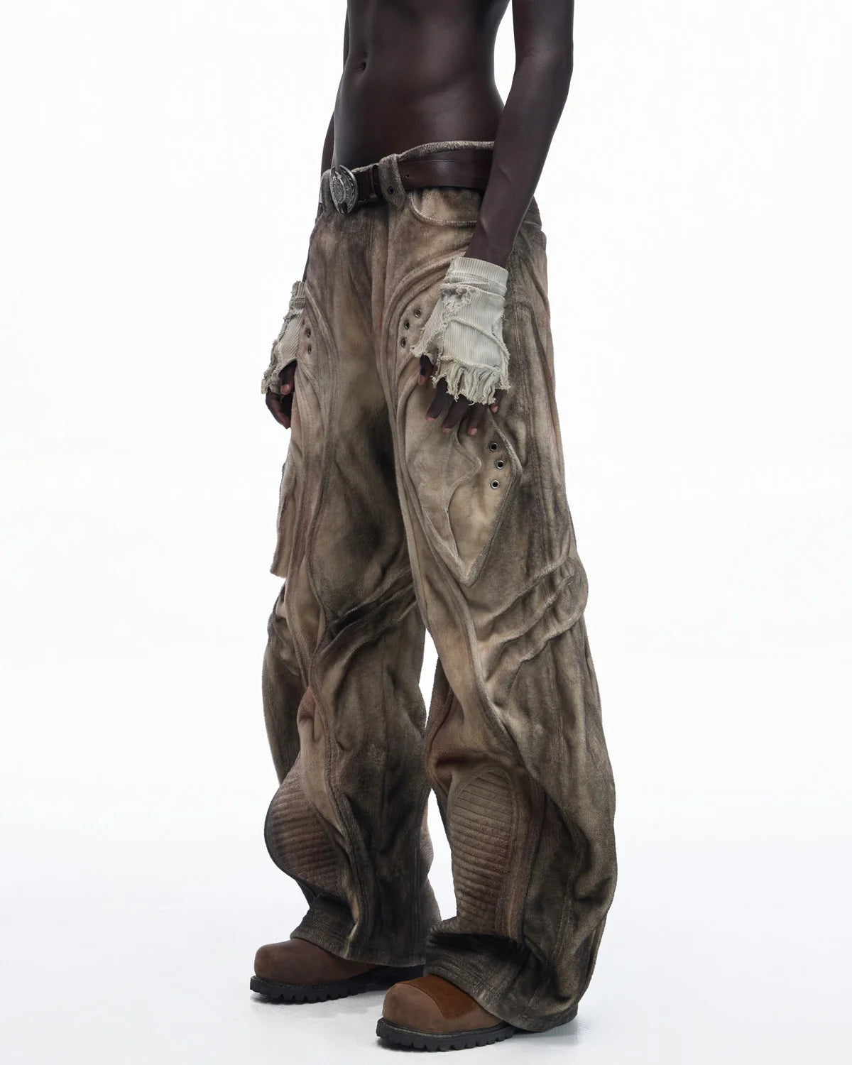 Personsoul Brushed Aged Scimitar Denim Jeans