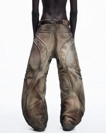 Personsoul Brushed Aged Scimitar Denim Jeans