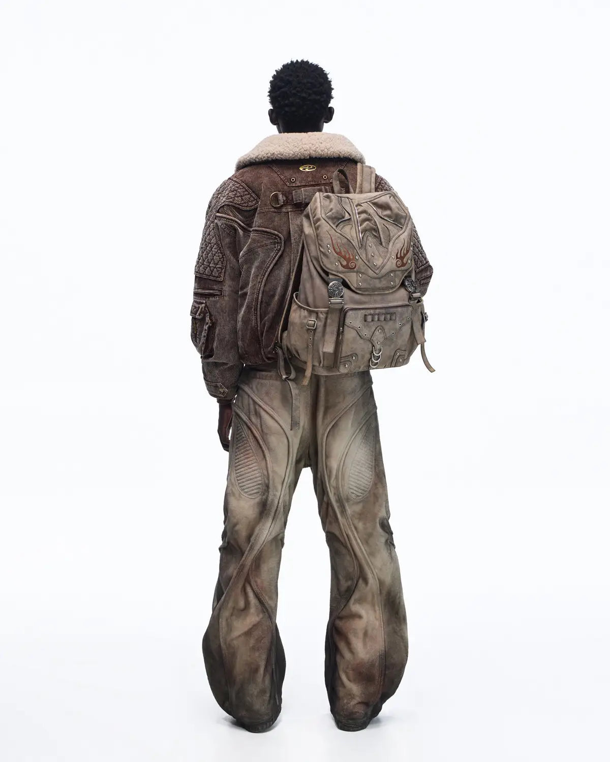 Personsoul Vintage Corduroy Puffer Jacket