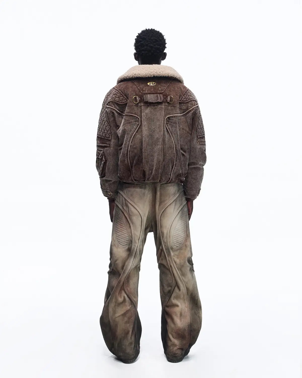 Personsoul Vintage Corduroy Puffer Jacket