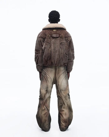 Personsoul Vintage Corduroy Puffer Jacket