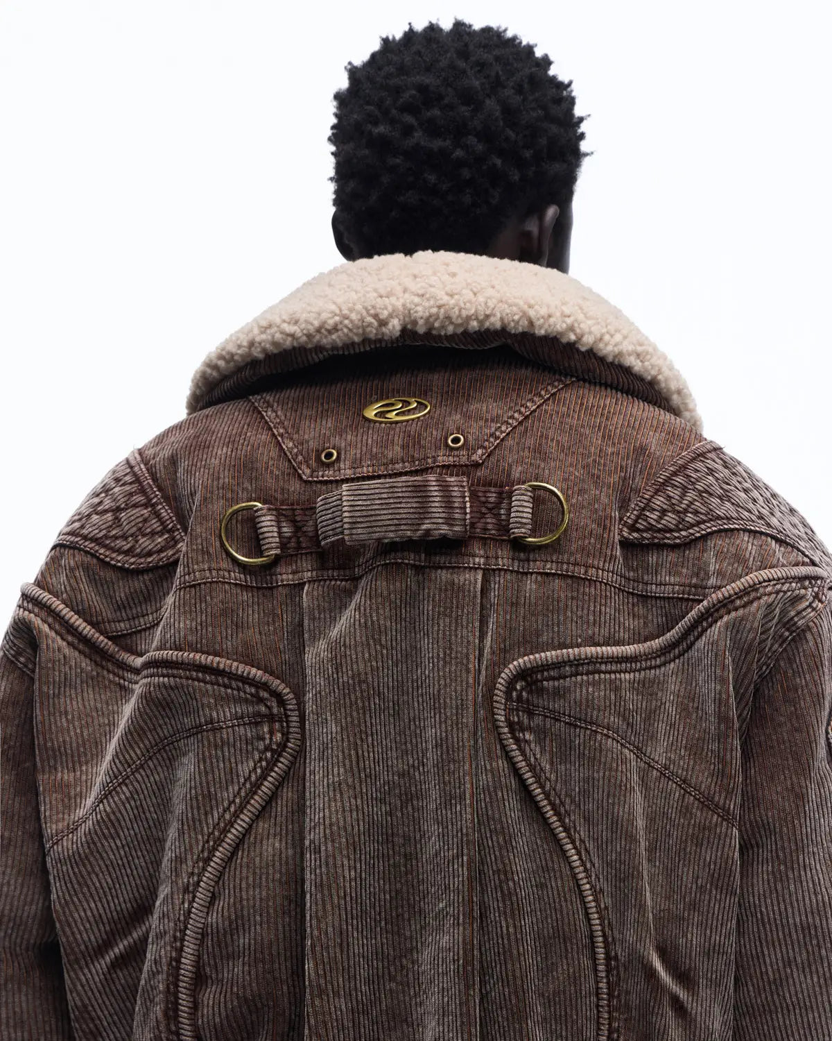 Personsoul Vintage Corduroy Puffer Jacket