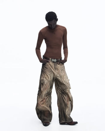 Personsoul Brushed Aged Scimitar Denim Jeans