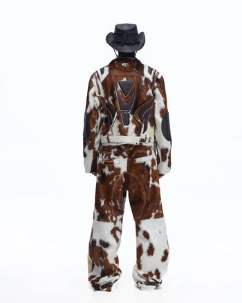 Personsoul Hair-On Cowhide Armor Curved Pants