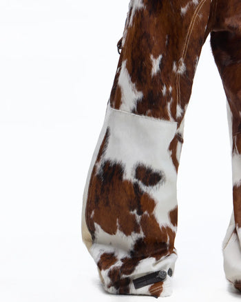 Personsoul Hair-On Cowhide Armor Curved Pants