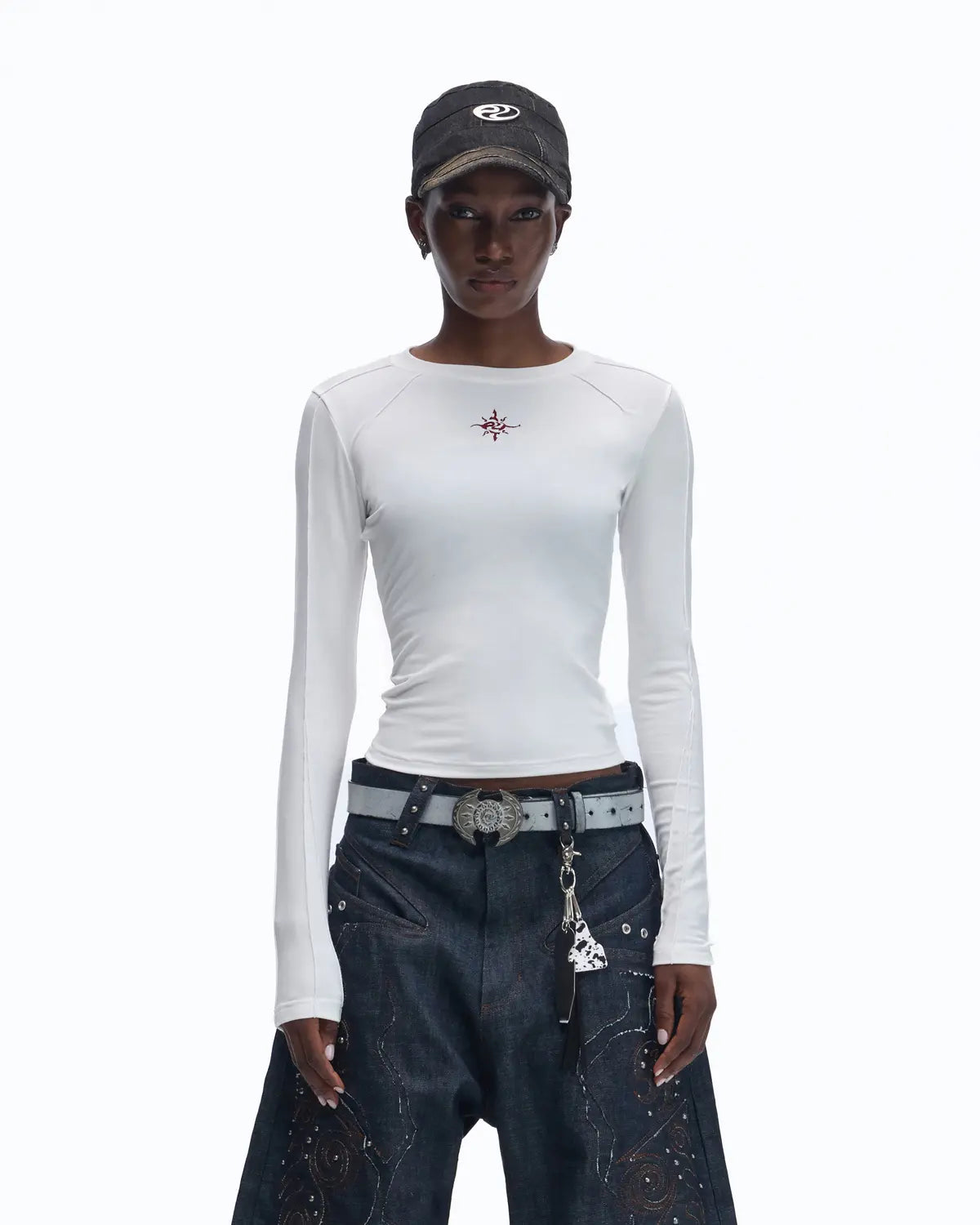 Personsoul Top-Grain Cowhide Axe-Shaped Belt