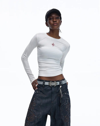 Personsoul Top-Grain Cowhide Axe-Shaped Belt