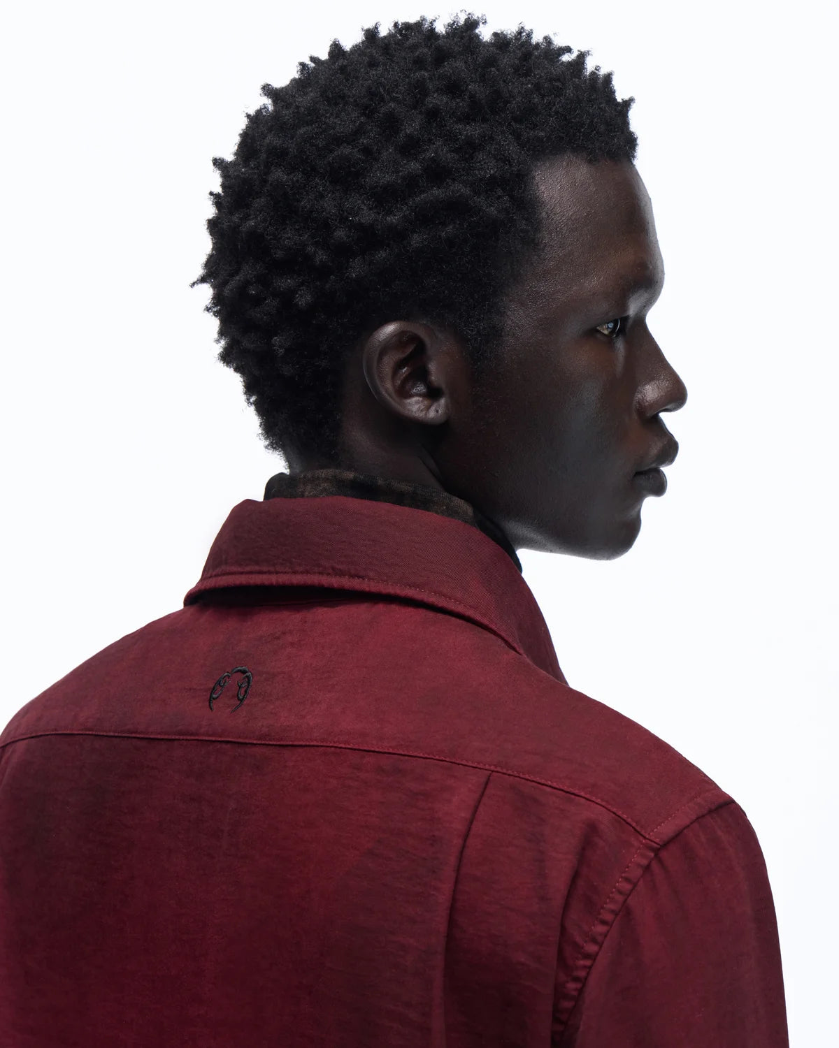 Personsoul Vintage Wine Red Shirt with Totem Print