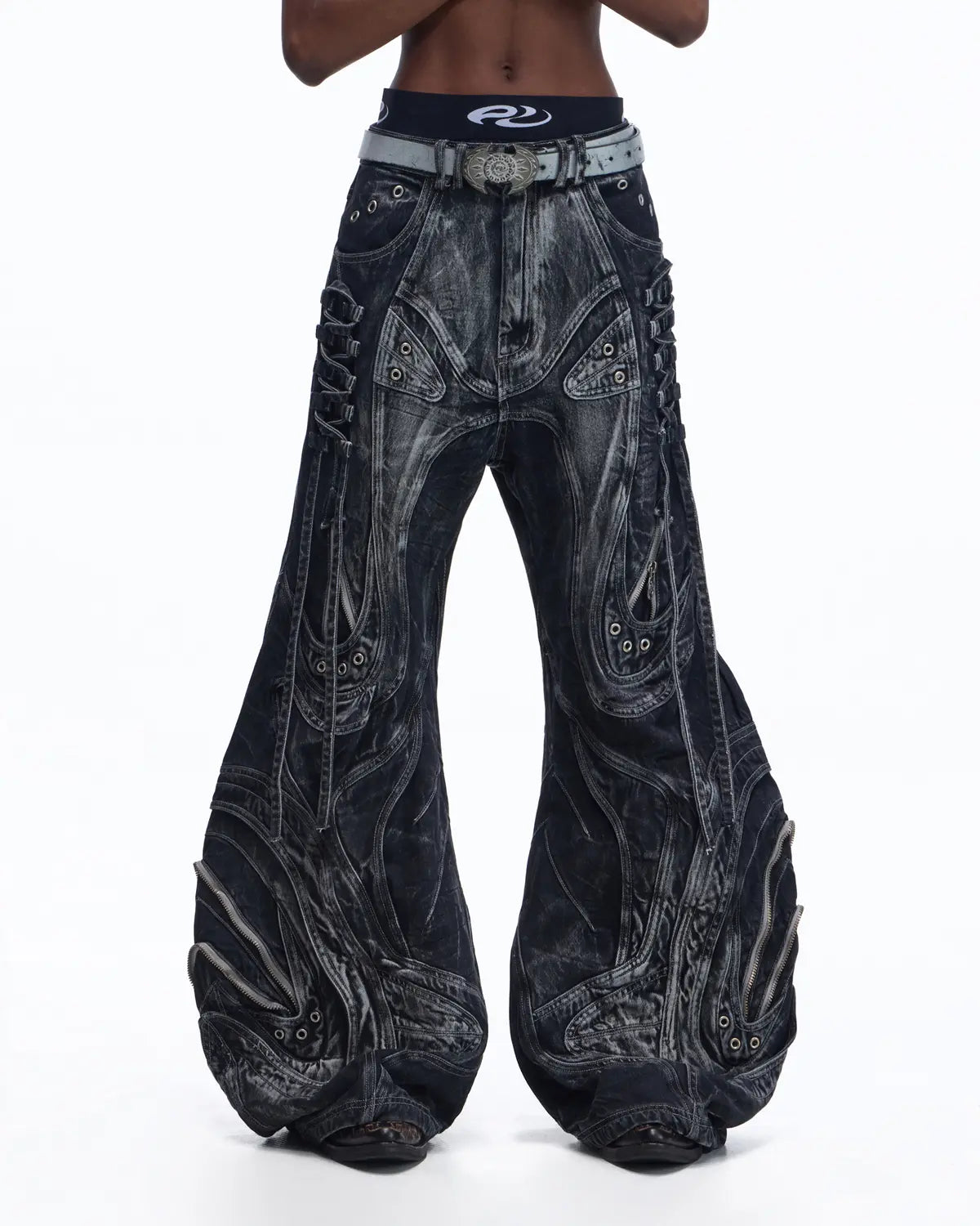 Personsoul Top-Grain Cowhide Axe-Shaped Belt