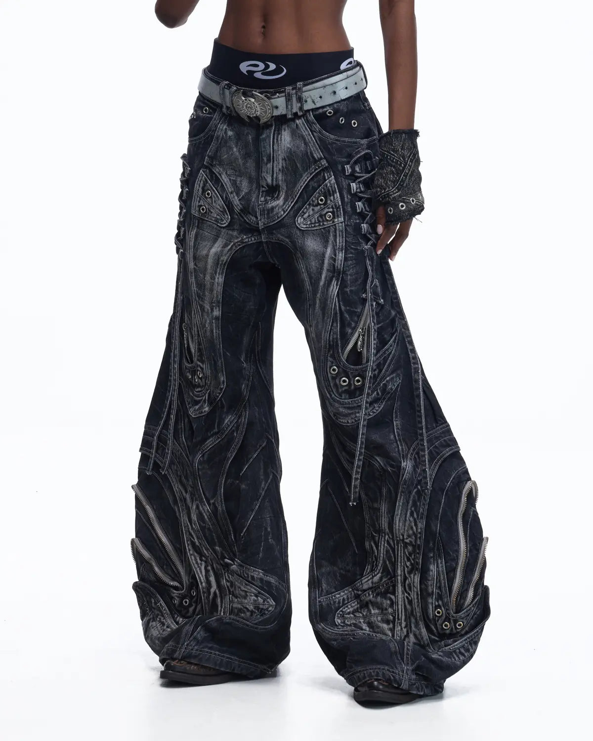 Personsoul Top-Grain Cowhide Axe-Shaped Belt