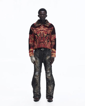 Personsoul Patchwork Knit Jacket