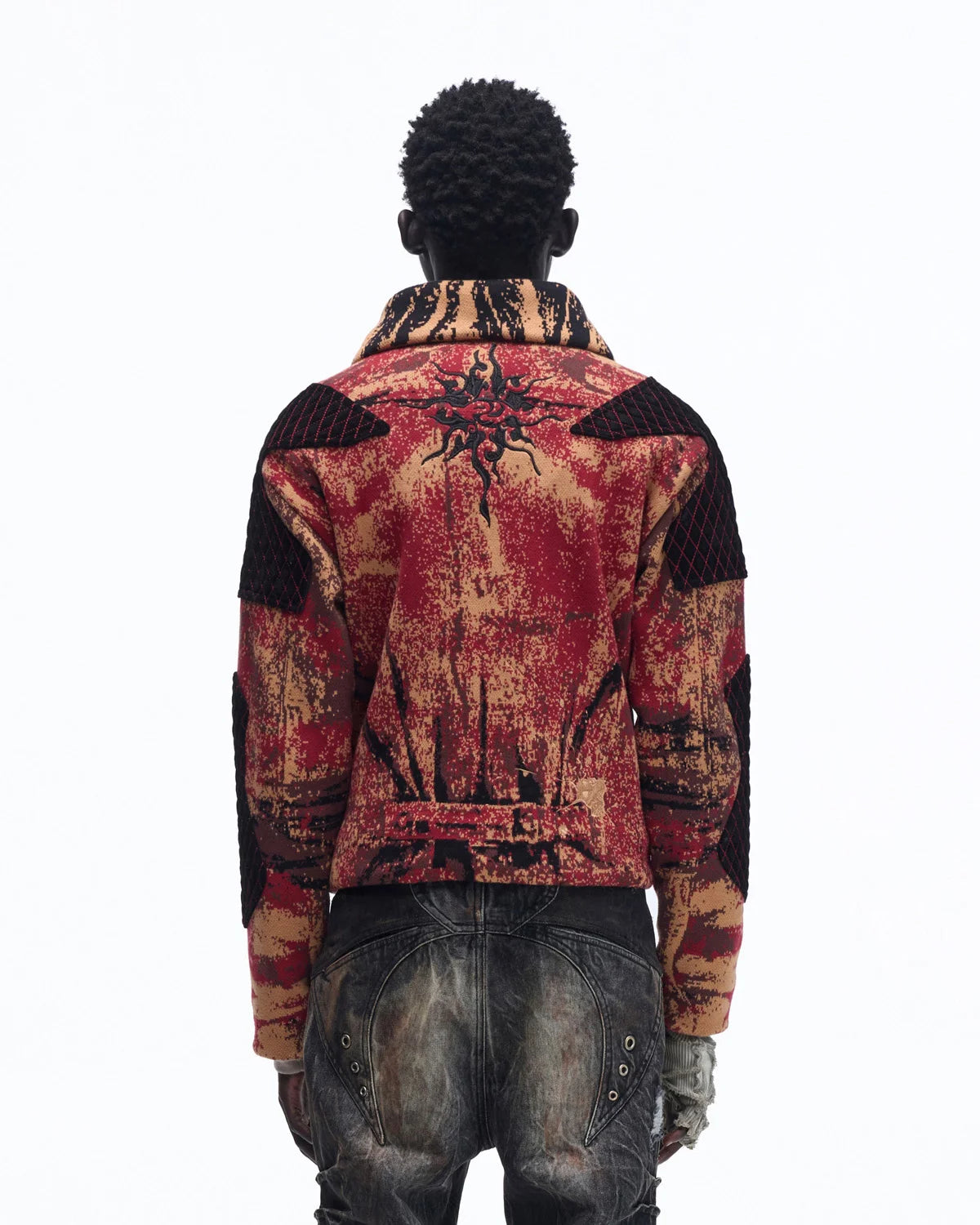 Personsoul Patchwork Knit Jacket