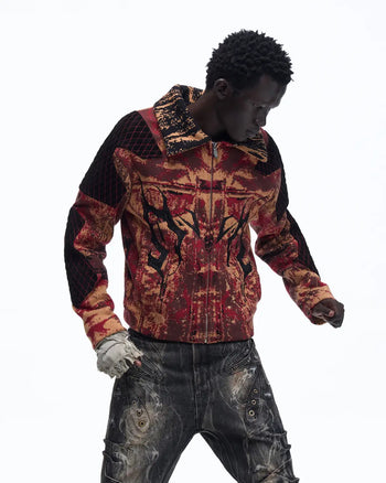 Personsoul Patchwork Knit Jacket