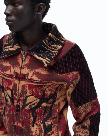 Personsoul Patchwork Knit Jacket