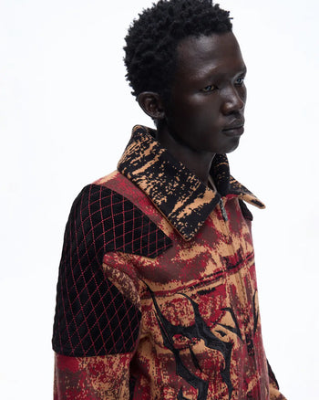 Personsoul Patchwork Knit Jacket