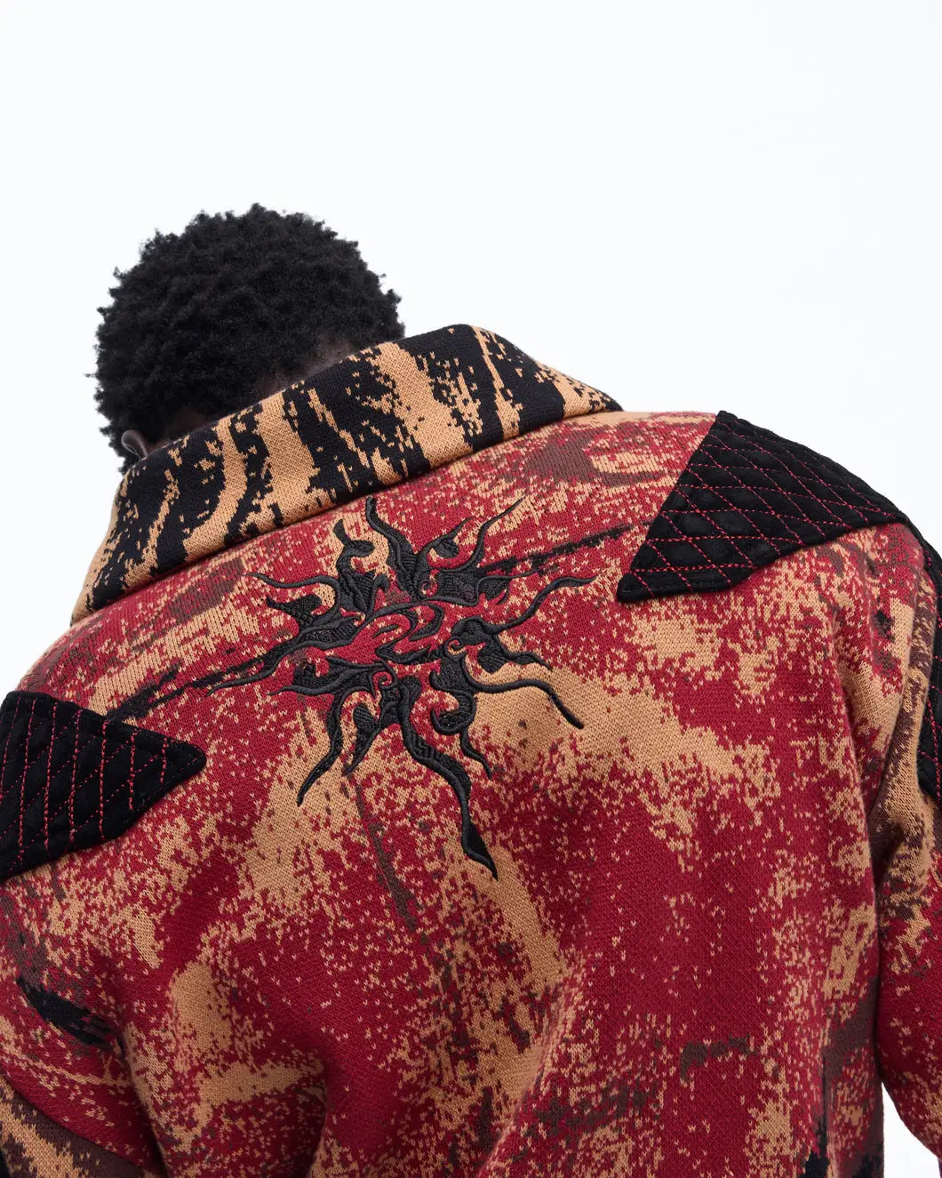 Personsoul Patchwork Knit Jacket