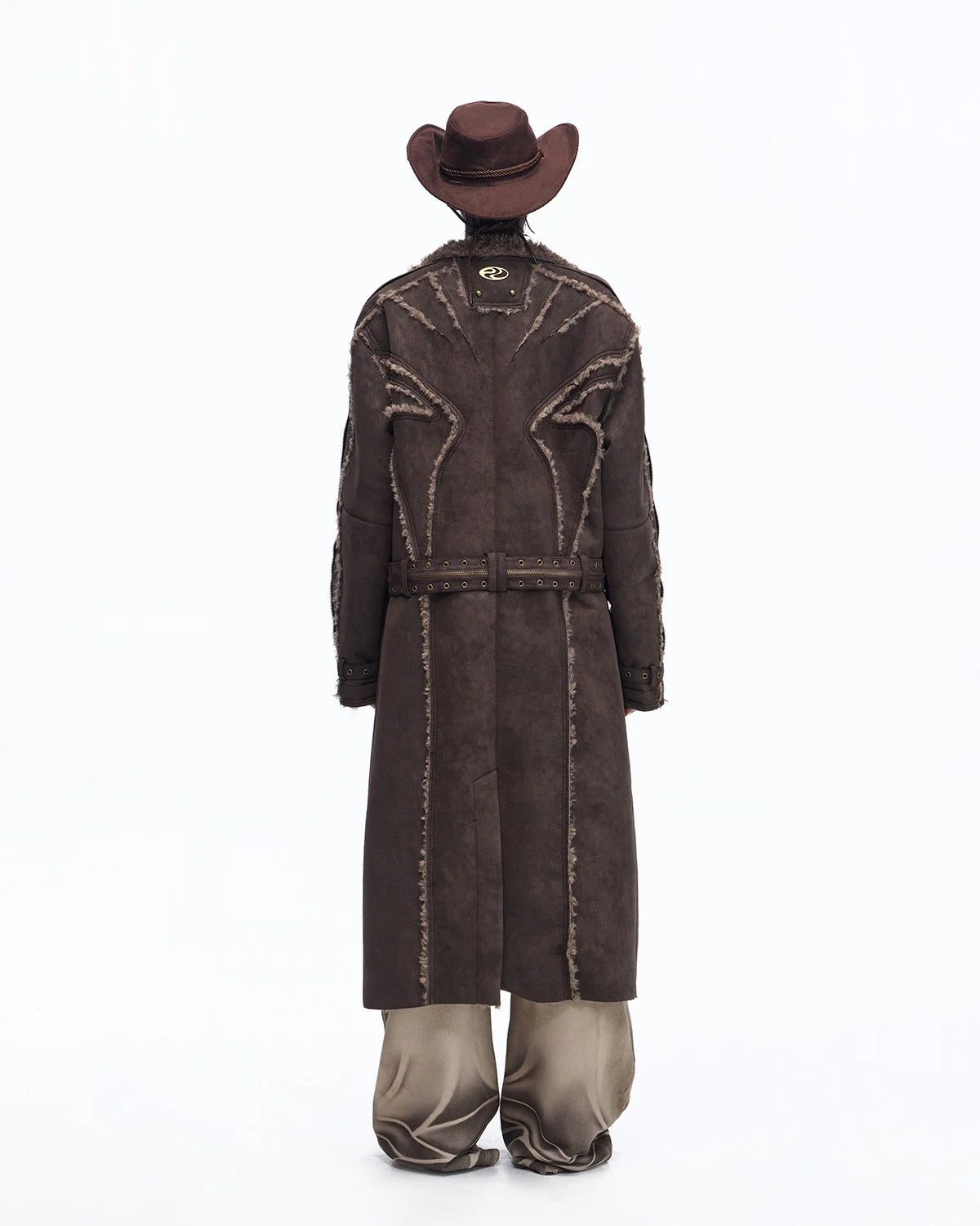 Personsoul Vintage Long Shearling Coat