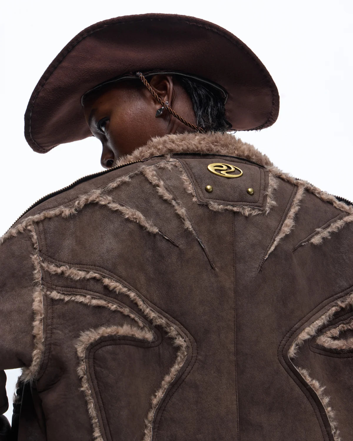 Personsoul Vintage Long Shearling Coat