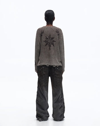 Personsoul Pom-Pom Long-Sleeve Henley Shirt