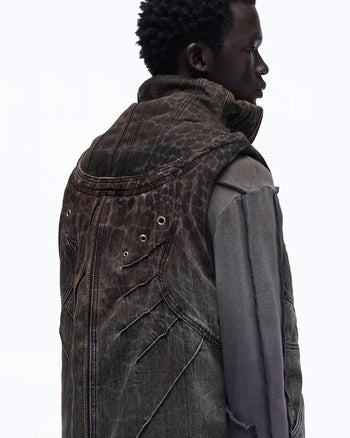 Personsoul Slub Denim Laser-Croc Vest