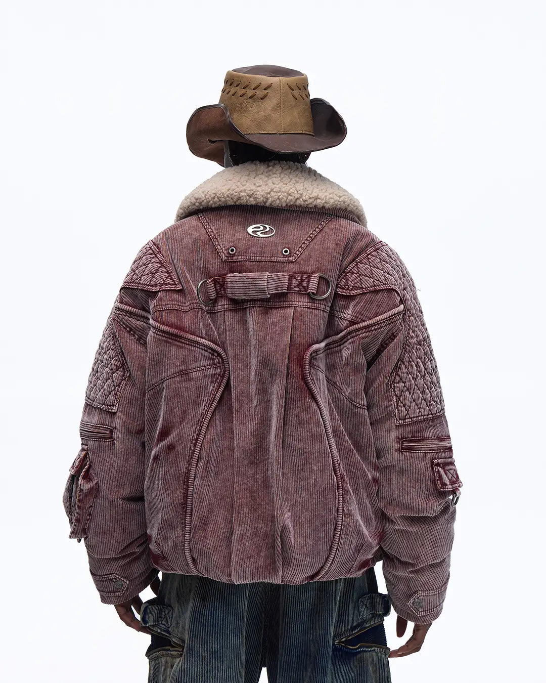 Personsoul Vintage Corduroy Puffer Jacket