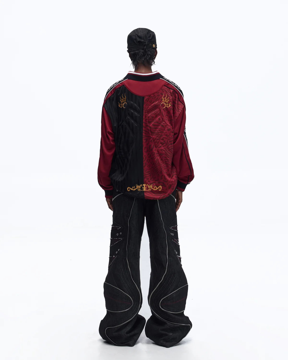 Personsoul Tribal-Animal Print Patchwork Shirt
