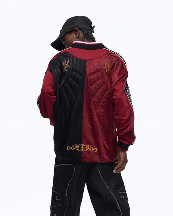 Personsoul Tribal-Animal Print Patchwork Shirt