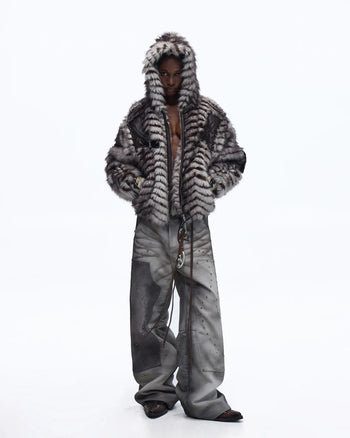Personsoul Distressed Nubuck & Cowhide with Mushroom Studs Pants