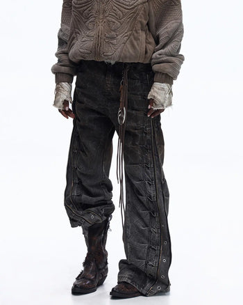 Personsoul Water-Dyed Cowhide Mythical Beast Western Boots