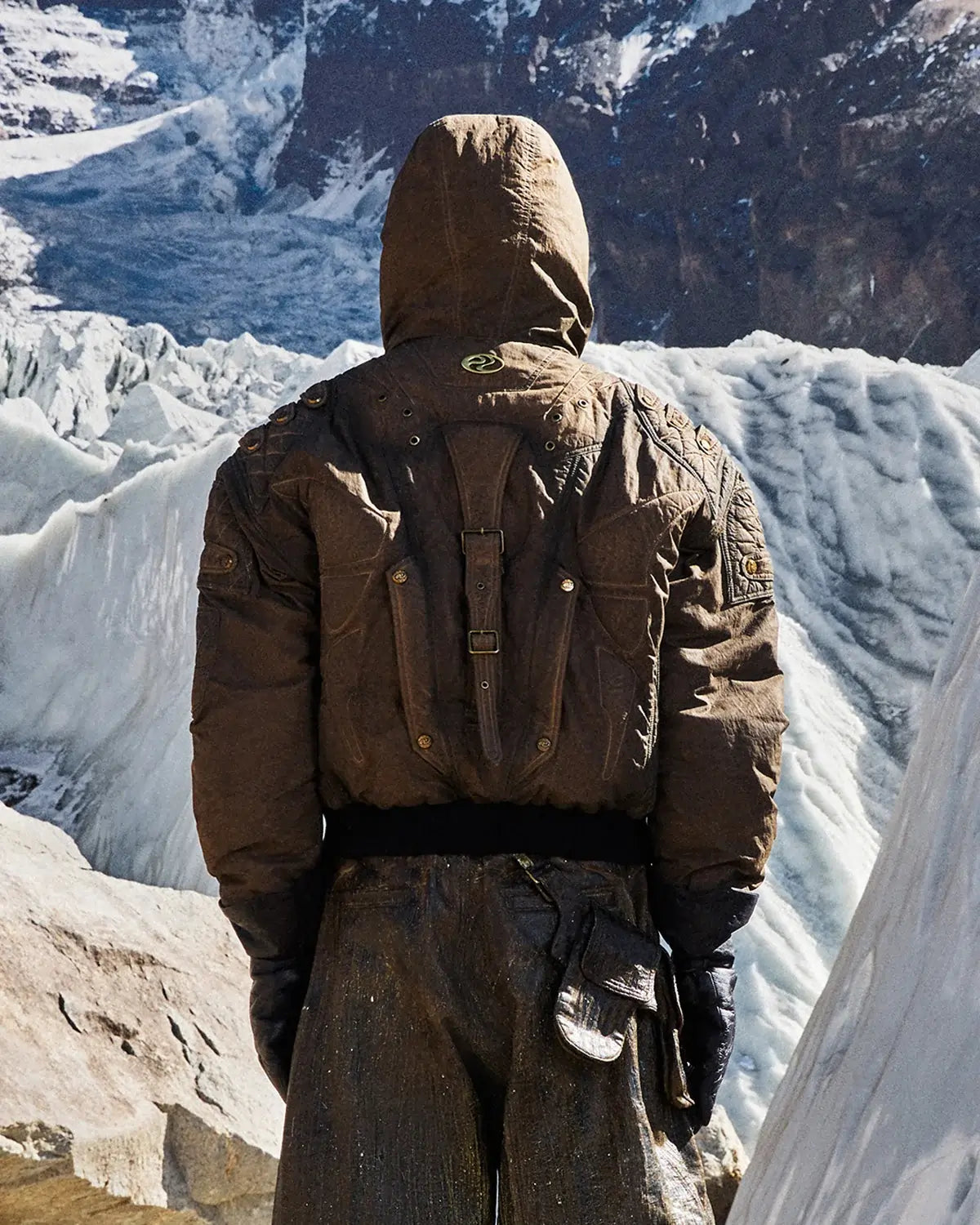 Personsoul Dark Brown Insulated Hooded Coat