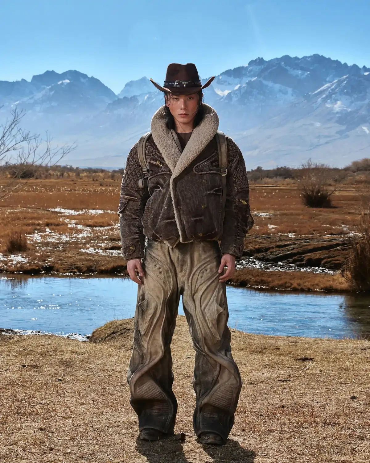 Personsoul Brushed Aged Scimitar Denim Jeans