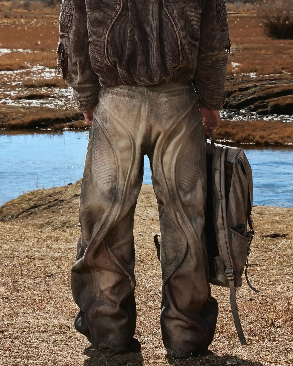 Personsoul Brushed Aged Scimitar Denim Jeans