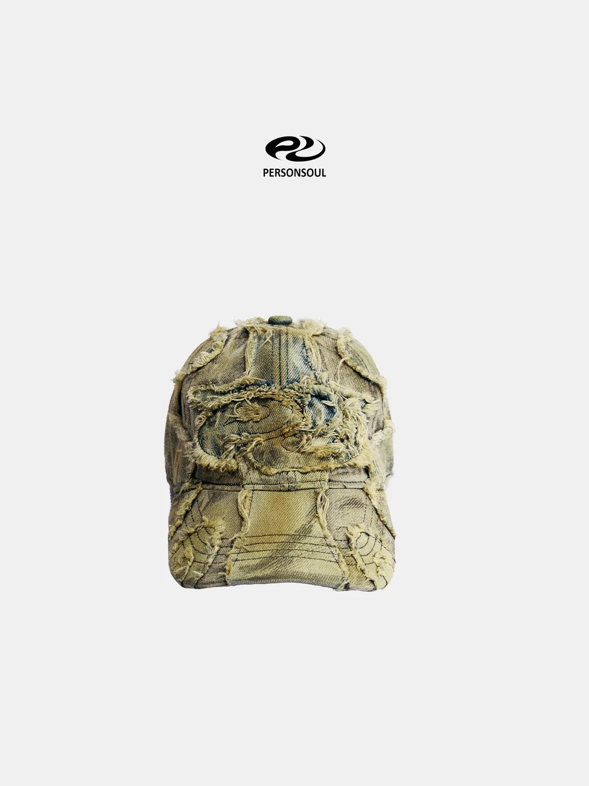 Personsoul Distressed Denim Baseball Cap