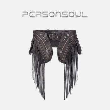 Personsoul Leather Tassel Belt - personsoul Personsoul Leather Tassel Belt - personsoul
