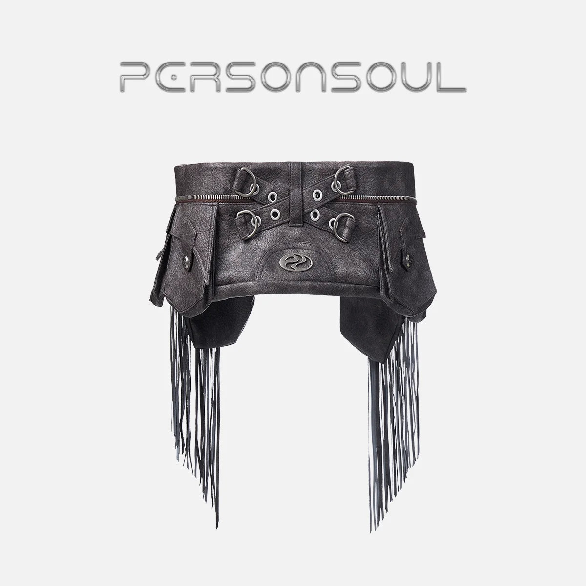 PERSONSOUL SHAPED PIN LEATHER BELTメタルベルト Personsoul Shaped Pin Buckle Leather Belt - personsoul