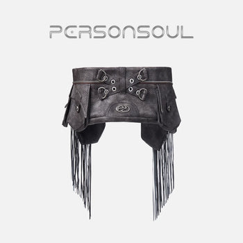 Personsoul Leather Tassel Belt - personsoul Personsoul Leather Tassel Belt - personsoul