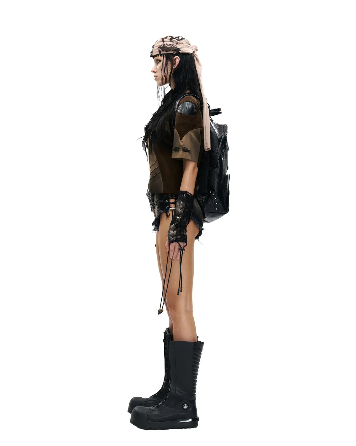 Personsoul Embroidered Mythical Beast Motif Bikini Bottom In Black