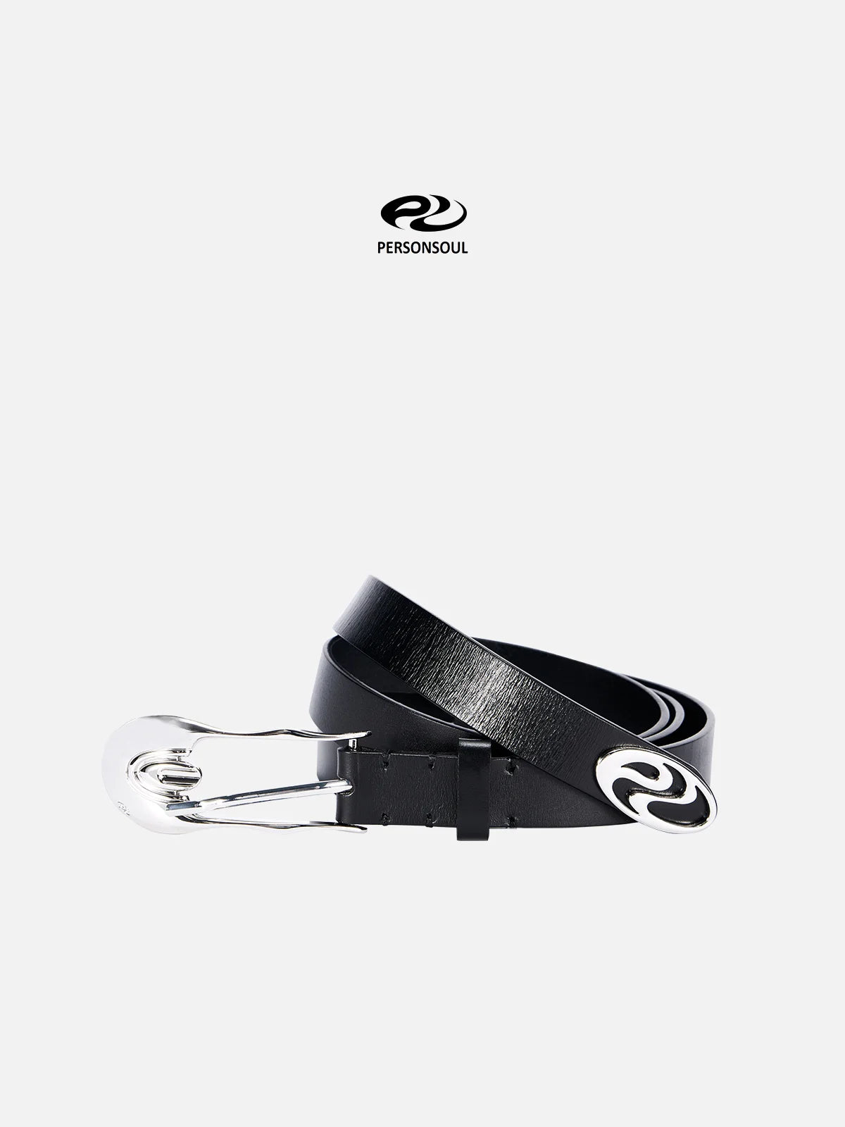 Personsoul Shaped Pin Buckle Leather Belt - personsoul Personsoul Shaped Pin Buckle Leather Belt - personsoul