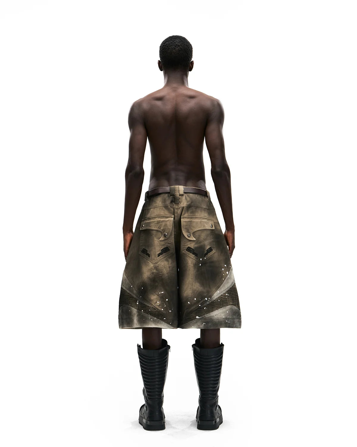 Personsoul Wavy Detachable Racing Denim Jeans