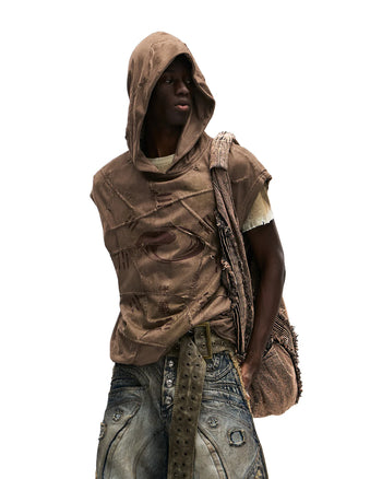 Personsoul Bagua Print Hooded Vest