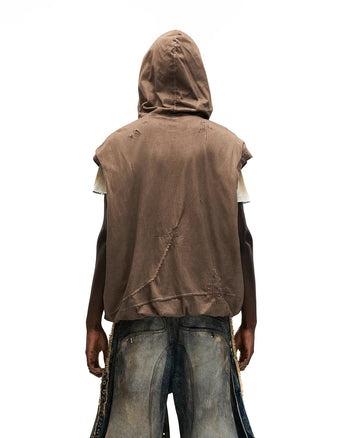 Personsoul Bagua Print Hooded Vest