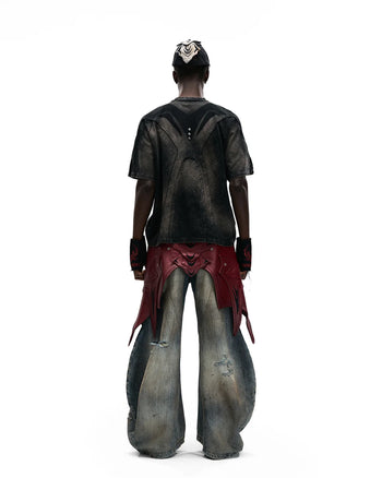 Personsoul Structured Mythical Beast Totem Distressed T-Shirt