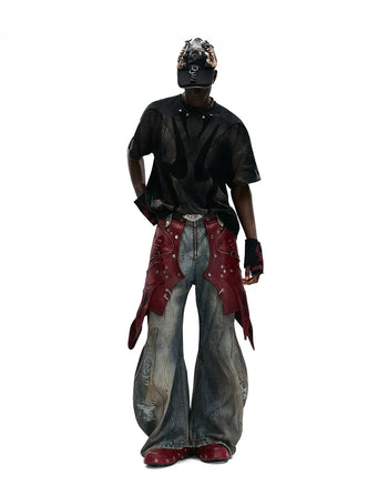 Personsoul Structured Fitted Beast Totem T-Shirt In Black