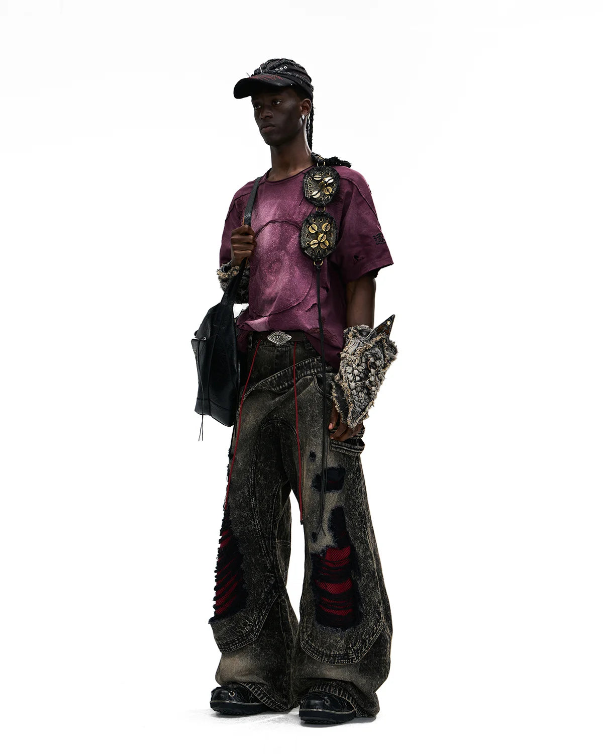 Personsoul Laser-Distressed Sun TotemT-Shirt