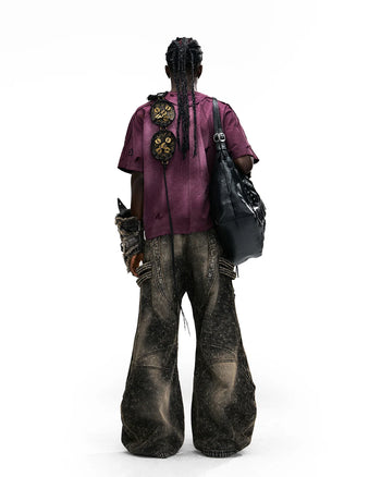 Personsoul Laser-Distressed Sun TotemT-Shirt