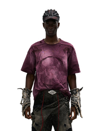 Personsoul Laser-Distressed Sun TotemT-Shirt