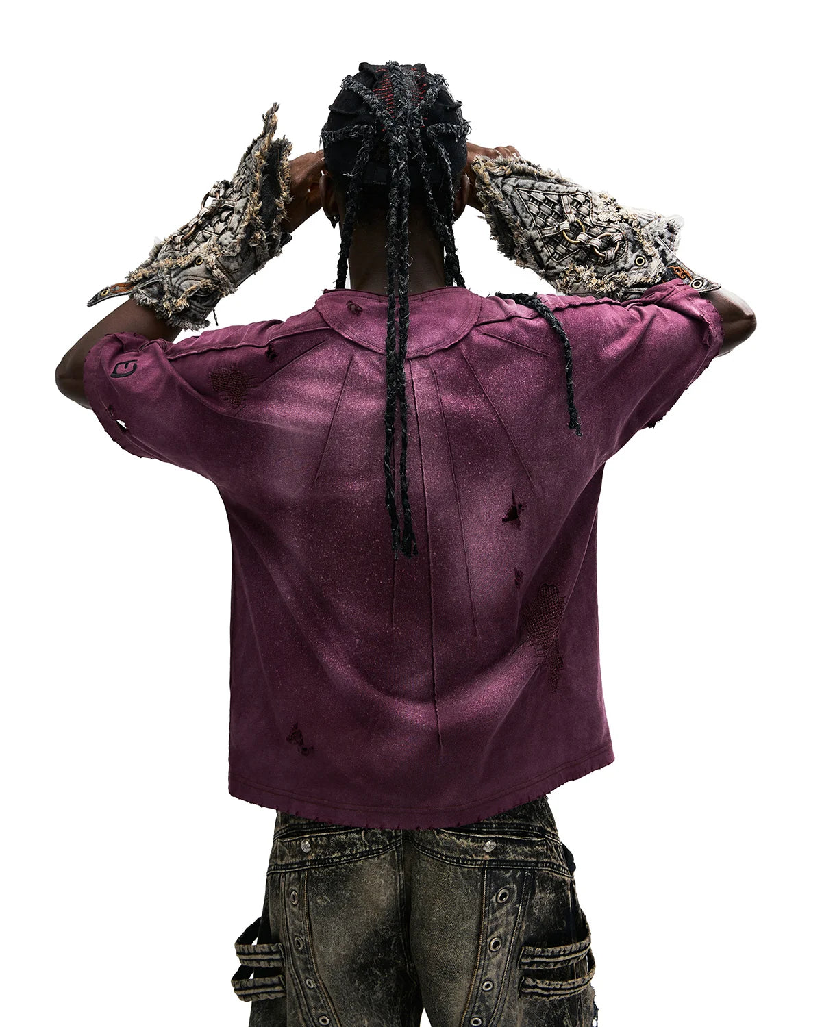 Personsoul Laser-Distressed Sun TotemT-Shirt