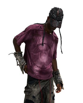 Personsoul Laser-Distressed Sun TotemT-Shirt